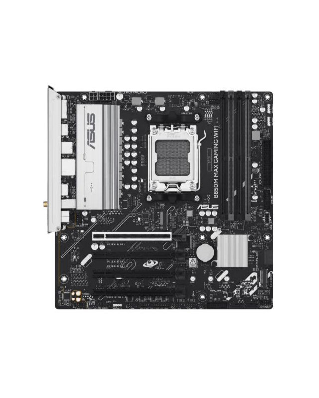 Asus B850M MAX GAMING WIFI, AMD B850, AM5, Micro ATX, 4 DDR5, HDMI, DP, Wi-Fi 6E, GB LAN, 3x M.2