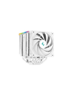 DeepCool AK620 Digital CPU Cooler, White, 2x 120mm Fan, Dual Tower, ARGB, 6x Direct Touch Copper Heatpipes, Intel/AMD