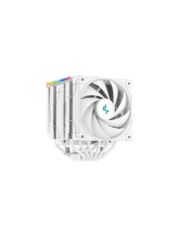 DeepCool AK620 Digital CPU Cooler, White, 2x 120mm Fan, Dual Tower, ARGB, 6x Direct Touch Copper Heatpipes, Intel/AMD