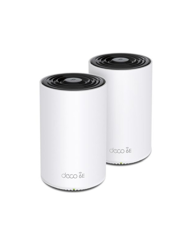TP-LINK (DECO XE75 PRO) AXE5400 Wi-Fi 6E Tri-Band Mesh System, 2 Pack, AI-Driven Mesh, 2.5G & Dual GB LAN per Unit, Voice Control