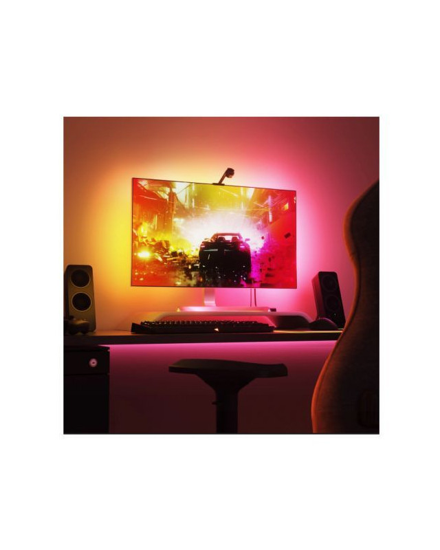 Nanoleaf 4D Screen Real-time Mirroring + Lightstrip Kit, ARGB, Mirrors Action/Music on PC/TV using Camera, 5.2Metre, For Monitors/TVs up to 85"