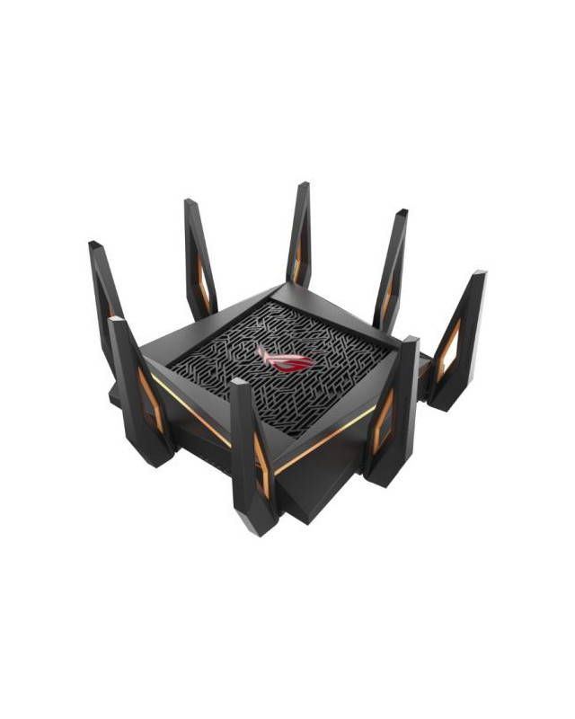 Asus (GT-AX11000) ROG Rapture AX11000 Wireless Tri-Band Gaming Wi-Fi 6 Router, 802.11ax, Quad Core CPU, AiMesh, RGB