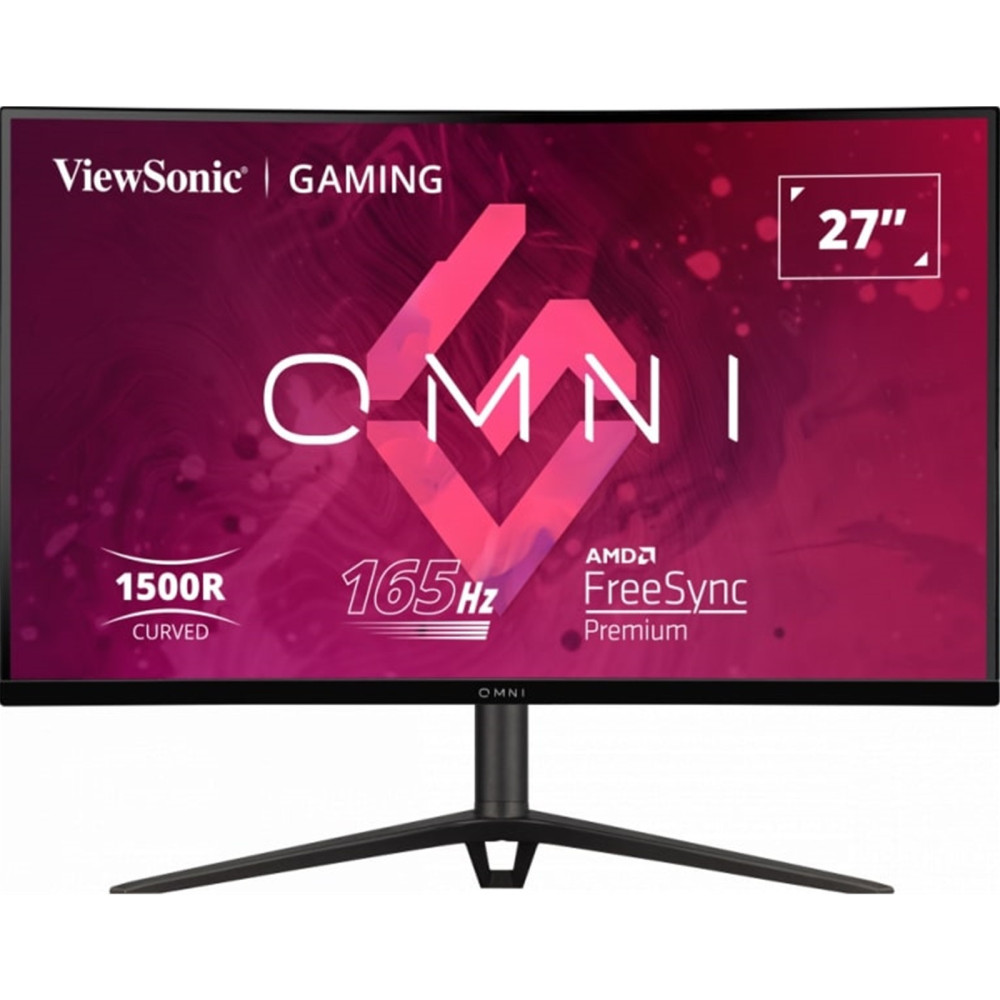 Viewsonic VX Series VX2718-2KPC-MHDJ 27 Inch Curved Gaming Monitor, 2K, 165Hz, Freesync, 1ms, Speakers, HDMI, Display Po