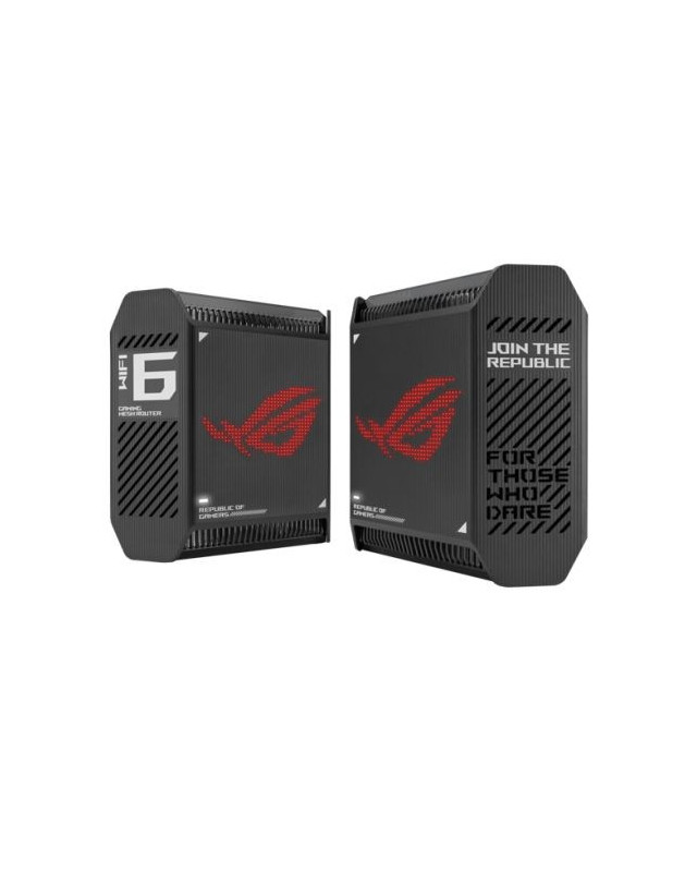 Asus (GT6 2-Pack Black) ROG Rapture AX10000 Tri-Band Gaming Mesh Wi-Fi 6 System, 2.5G LAN, AiMesh, RangeBoost Plus, AiProtection Pro, RGB