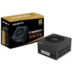 GIGABYTE P1000GM 1000W PSU, 120mm Smart Hydraulic Bearing Fan, 80 PLUS Gold, Fully Modular, UK Plug, High-Quality Japane