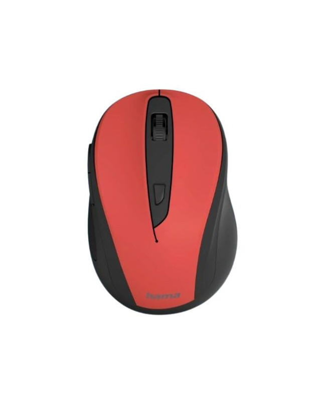 Hama MW-400 V2 Compact Wireless Optical Mouse, 6 Buttons, 800-1600 DPI, Black/Red