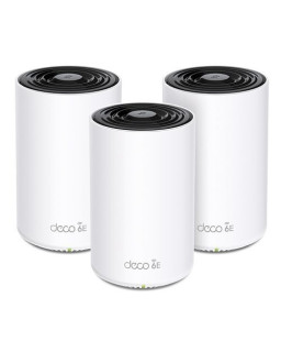 TP-LINK (DECO XE75 PRO) AXE5400 Wi-Fi 6E Tri-Band Mesh System, 3 Pack, AI-Driven Mesh, 2.5G & Dual GB LAN per Unit, Voice Control