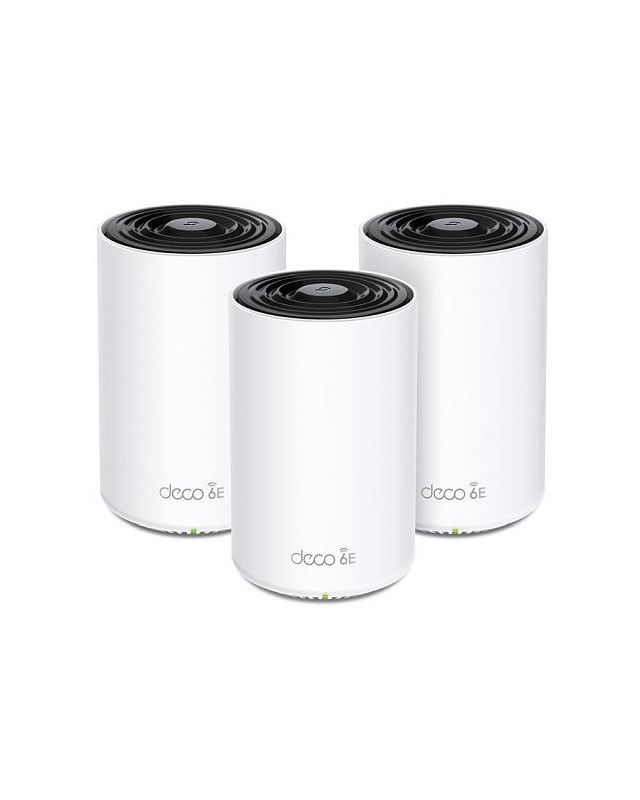 TP-LINK (DECO XE75 PRO) AXE5400 Wi-Fi 6E Tri-Band Mesh System, 3 Pack, AI-Driven Mesh, 2.5G & Dual GB LAN per Unit, Voice Control