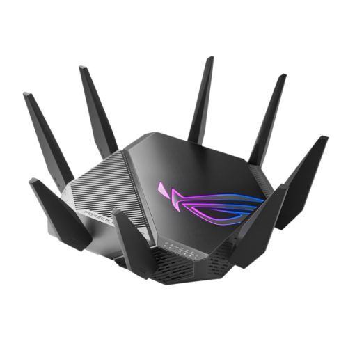 Asus (GT-AXE11000) ROG Rapture AXE11000 Wi-Fi 6E Tri-Band Gaming Wi-Fi 6 Router, 6GHz Band, 2.5G WAN/LAN port, RGB, AiMesh, Game