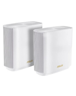 Asus (ZenWiFi XT9) AX7800 Tri-Band Wi-Fi 6 Mesh System, 2 Pack, 160MHz Bandwidth, 2.5G WAN, USB, Parental Controls, White
