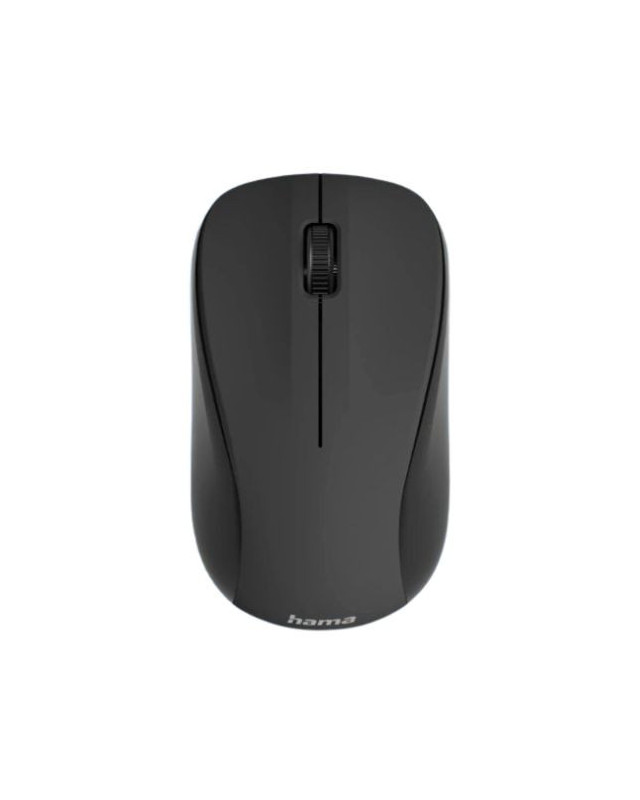 Hama MW-300 V2 Wireless Optical Mouse, 3 Buttons, 1200 DPI, Quiet, Ambidextrous, Black