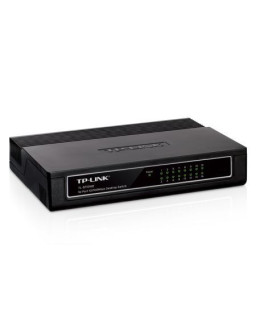 TP-LINK (TL-SF1016D) 16-Port 10/100Mbps Unmanaged Desktop Switch, Plastic Case