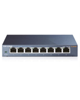 TP-LINK (TL-SG108) 8-Port Gigabit Unmanaged Desktop Switch, Steel Case
