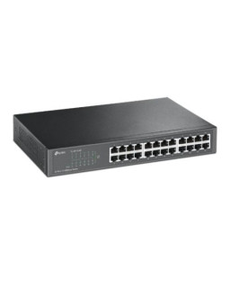 TP-LINK (TL-SF1024D) 24-Port 10/100 Unmanaged Desktop/Rackmount Switch, Steel Case