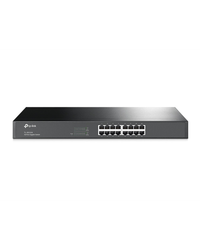 TP-LINK (TL-SG1016) 16-Port Gigabit Unmanaged Rackmount Switch, Steel Case