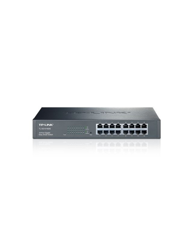 TP-LINK (TL-SG1016DE) 16-Port Gigabit Easy Smart Switch, Unmanaged, Rackmountable