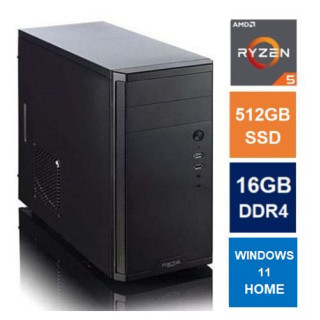 Ryzen 5 5600G, 16GB 3200MHz, 512GB SSD, Bequiet 450W, No Optical, KB & Mouse, Windows 11 Home