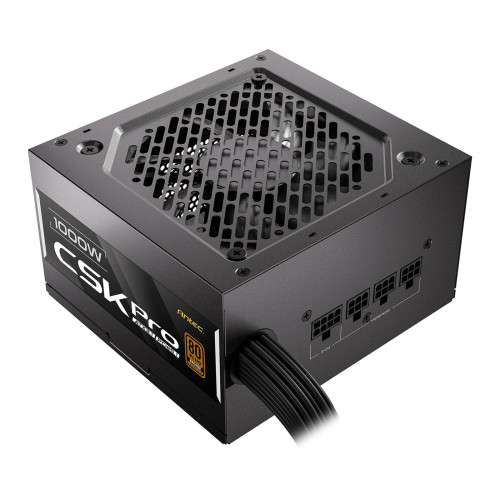 Antec CSK1000 PRO 1000W ATX 3.1 Power Supply - 80 PLUS Bronze, Semi-Modular, PCIe 5.1 Ready, 12V-2x6 Connector, Quiet 120mm Fan,