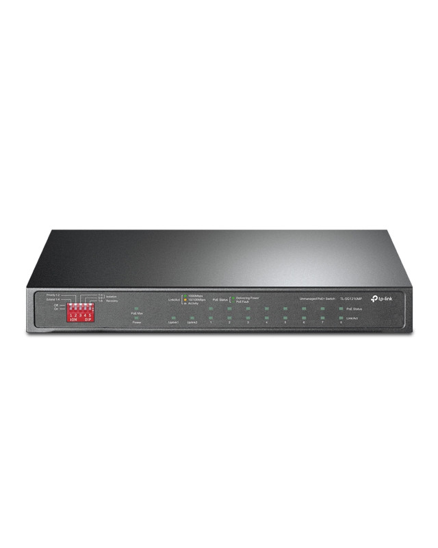 TP-LINK (TL-SG1210MP) 10-Port Gigabit Desktop Switch with 8-Port PoE+, 9-Port RJ45 & 1-Port Combo SFP/RJ45