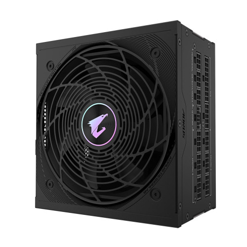 Gigabyte AORUS ELITE 850W PSU - Fully Modular, 80 PLUS Platinum, ATX 3.1, PCIe 5.0 Ready, 12VHPWR, Silent 120mm FDB Fan, 10-Year