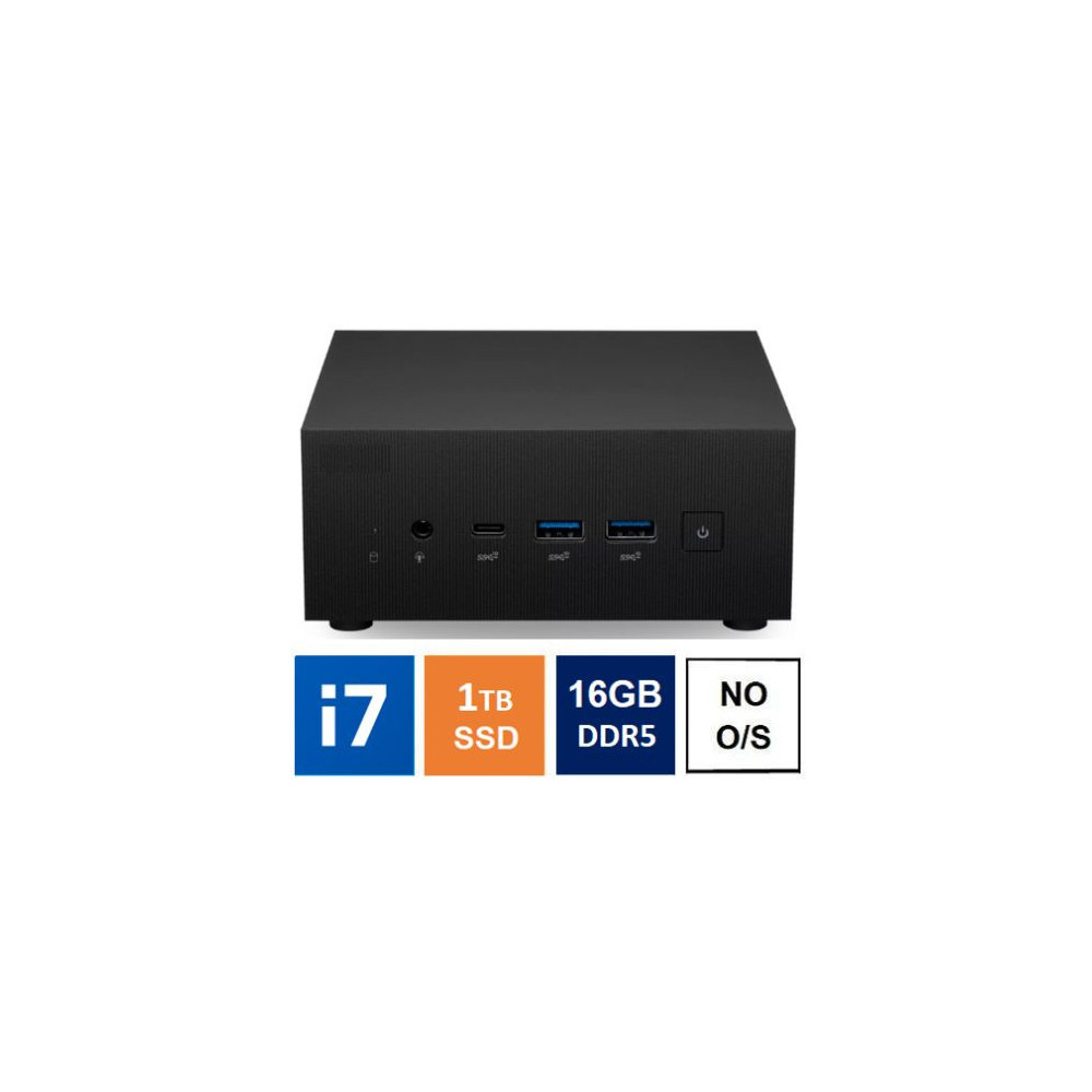 i7-12700H, 16GB DDR5, 1TB SSD, HDMI, DP, USB-C, 2.5G LAN, Wi-Fi 6E, VESA Mountable, No Operating System