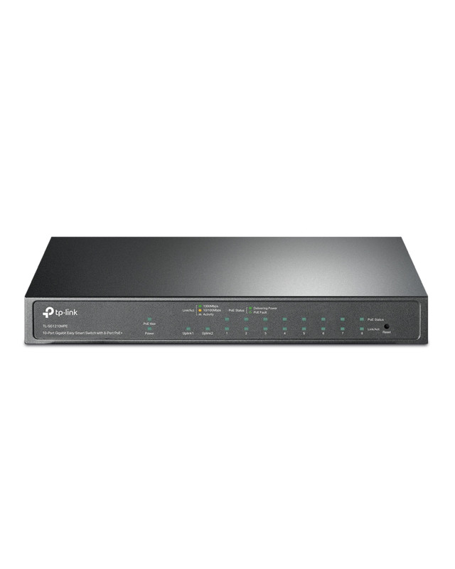TP-LINK (TL-SG1210MPE) 10-Port Gigabit Easy Smart Switch with 8-Port POE+, 9-Port RJ45 & 1-Port Combo SFP/RJ45