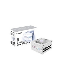 Gigabyte AORUS ELITE ICE 850W White PSU - Fully Modular, 80 PLUS Platinum, ATX 3.1, PCIe 5.0 Ready, 12VHPWR, Silent 120mm FDB Fa