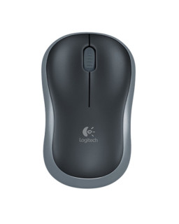 Logitech M185 Wireless Notebook Mouse, USB Nano Receiver, Black/Grey