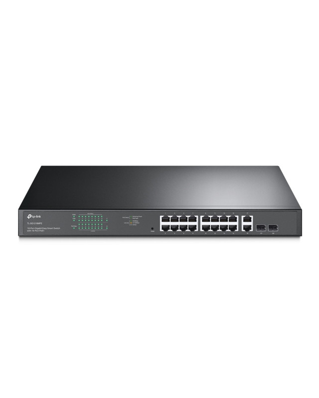 TP-LINK (TL-SG1218MPE) 16-Port Gigabit PoE+ Easy Smart Switch, 2 SFP Ports, Rackmountable