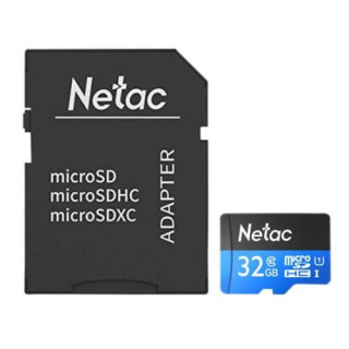 Netac P500 32GB MicroSDHC Card with SD Adapter,...