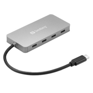 Sandberg External 4-Port USB-C Hub - USB-C...