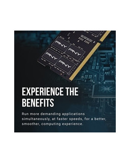 PNY (MN16GBSD43200-SI) 16GB, PERFORMANCE DDR4 3200MHz, SODIMM Notebook Memory, CL22, Single channel
