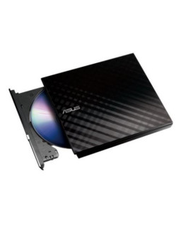 Asus (SDRW-08D2S-U LITE) External Slimline DVD Re-Writer, USB, 8x, Black, Cyberlink Power2Go 8