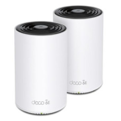 TP-LINK (DECO XE75 PRO) AXE5400 Wi-Fi 6E Tri-Band Mesh System, 2 Pack, AI-Driven Mesh, 2.5G & Dual GB LAN per Unit, Voice Contro