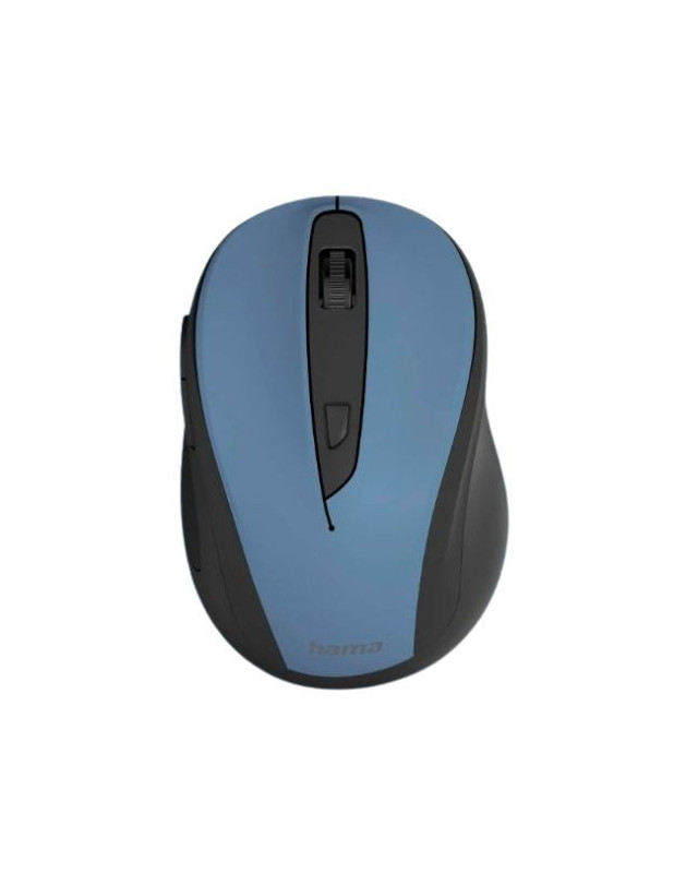 Hama MW-400 V2 Compact Wireless Optical Mouse, 6 Buttons, 800-1600 DPI, Black/Blue
