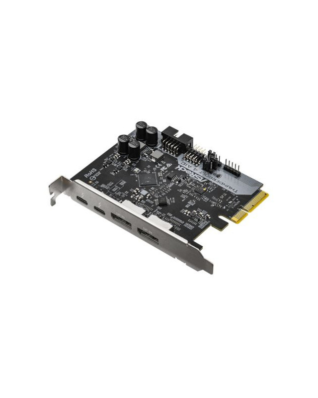 Asrock Thunderbolt 4 AIC, PCI Express, 2 x Thunderbolt 4 Type-C, 2 x DisplayPort IN, 1 x USB 2.0, TBT Header
