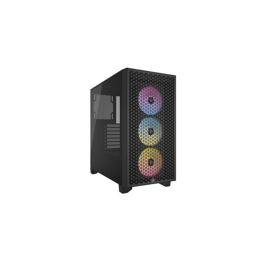 Corsair 3000D RGB Airflow Gaming Case w/ Glass Window, ATX, 3x AR120 RGB Fans, GPU Cooling, 3-Slot GPU Support, High-Airflow Fro