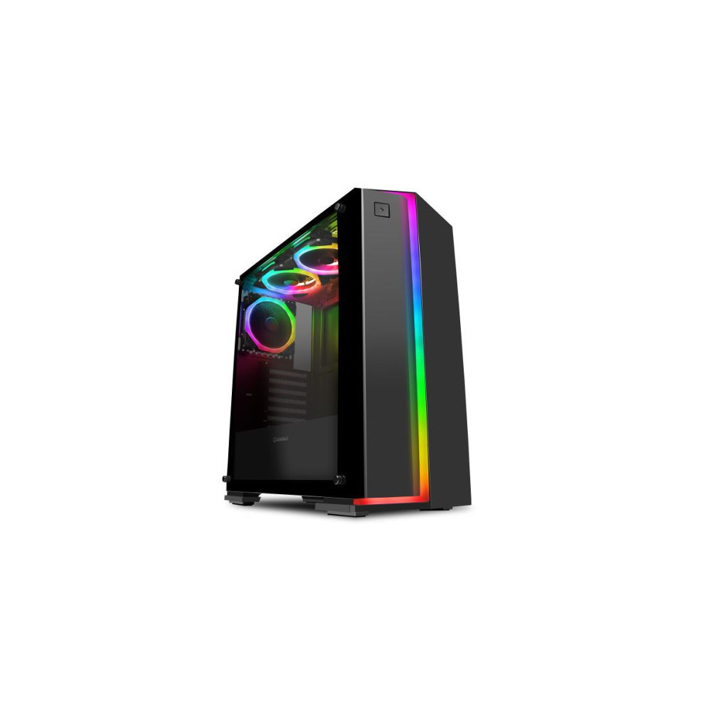 GameMax Starlight 3 ARGB Gaming Case w/ Glass Window & 3x ARGB Fans, ATX, Rainbow Strip Front, ARGB PWM Hub, IR Remote Control,