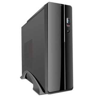 CiT S003B Micro ATX Slimline Desktop Case, 300W, 8cm Fan, Front USB 3.0, Card Reader, Black. 244 x 244mm Max Motherboard Size