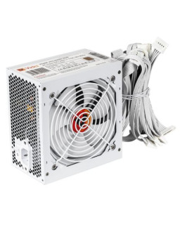 Vida 500W ATX PSU, 80+ Bronze, Fluid Dynamic Ultra-Quiet Fan, PCIe, Flat White Cables, Power Lead Not Included, White