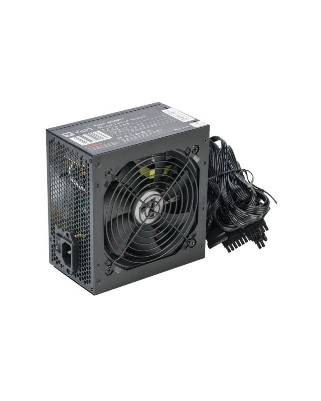 Vida Lite 650W ATX PSU, Fluid Dynamic Ultra-Quiet Fan, PCIe, Flat Black Cables, Power Lead Not Included, Black