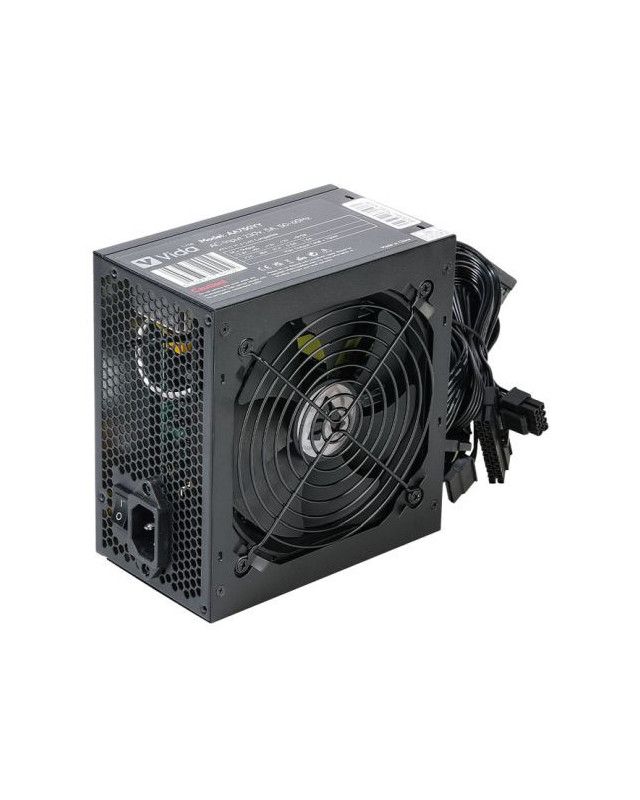 Vida Lite 750W ATX PSU, Fluid Dynamic Ultra-Quiet Fan, PCIe, Flat Black Cables, Power Lead Not Included, Black