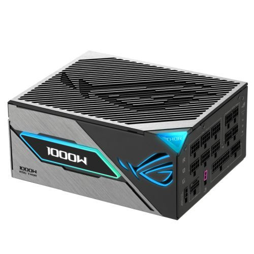 Asus 1000W ROG Thor Platinum III PSU, ATX 3.1, Fully Modular, 80+ Platinum, RGB Lighting, OLED Display, GaN MOSFET, GPU-First, L