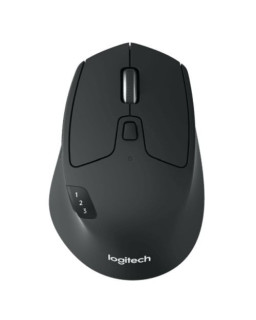 Logitech M720 Triathlon Wireless Optical Mouse, Easy Device Switch, 1000 DPI, 8 Buttons, Hyper Fast Scroll, Black