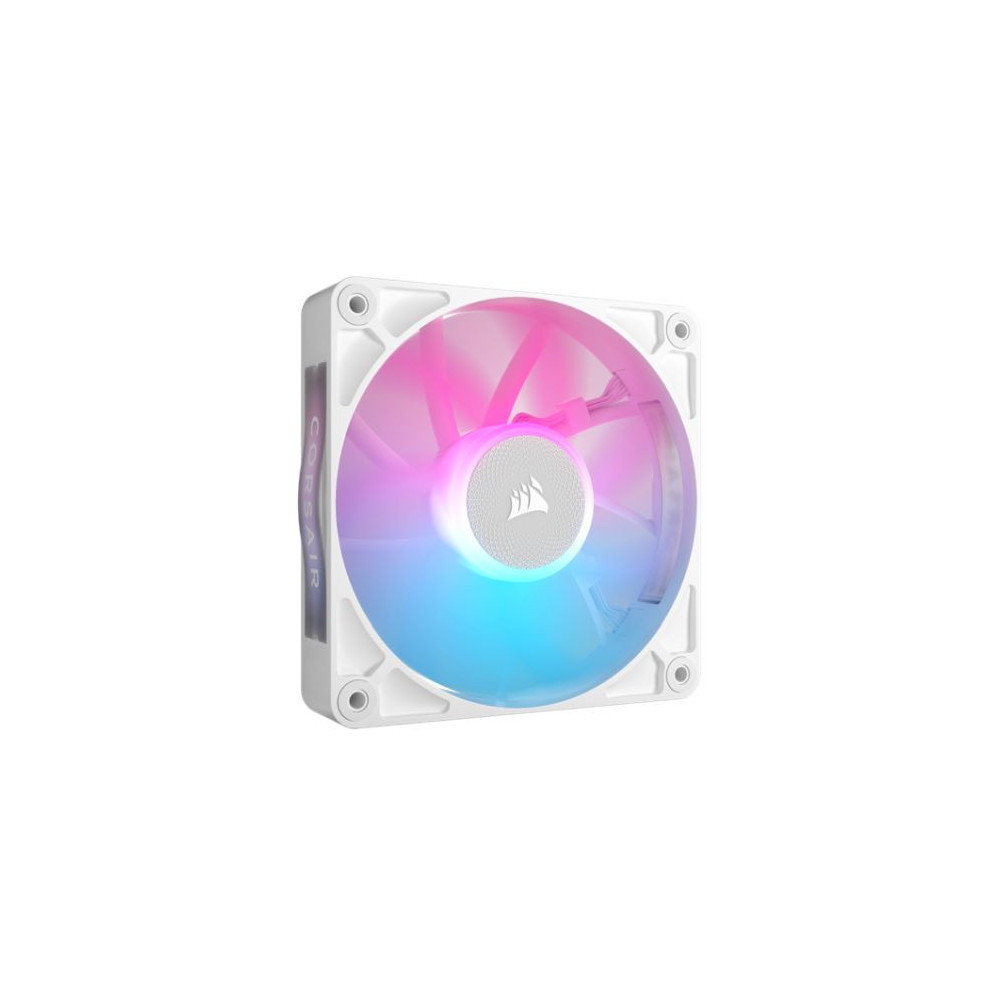 Corsair iCUE LINK RX120 RGB 12cm PWM Case Fan, 8 ARGB LEDs, Magnetic Dome Bearing, 2100 RPM, White, Single Fan Expansion Kit