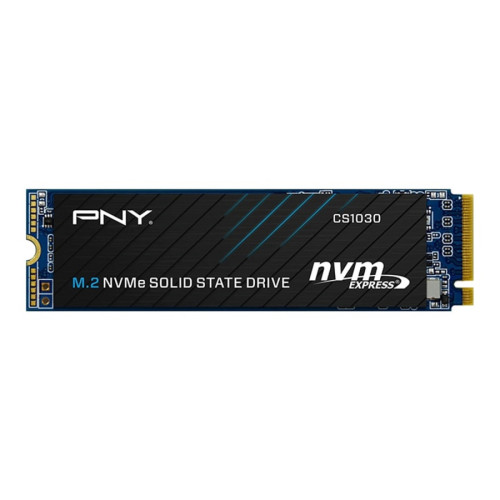 PNY (M280CS1030-500-RB) CS1030 M.2 NVMe 500GB SSD, PCIe Gen3 x4, Sequential Read of up to 2,000 MB/s and Write of up to 1,100 MB