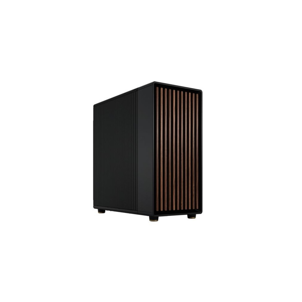 Fractal Design North XL Charcoal Black (Black Solid) Case, E-ATX, Fine Mesh Side, 3 PWM Fans, USB-C, Walnut Front