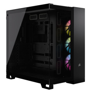 Corsair 6500X RGB iCUE Link Dual Chamber Gaming Case w/ Glass Side & Front, ATX, 3x RGB Fans, Mesh Panels, USB-C, Asus BTF Compa