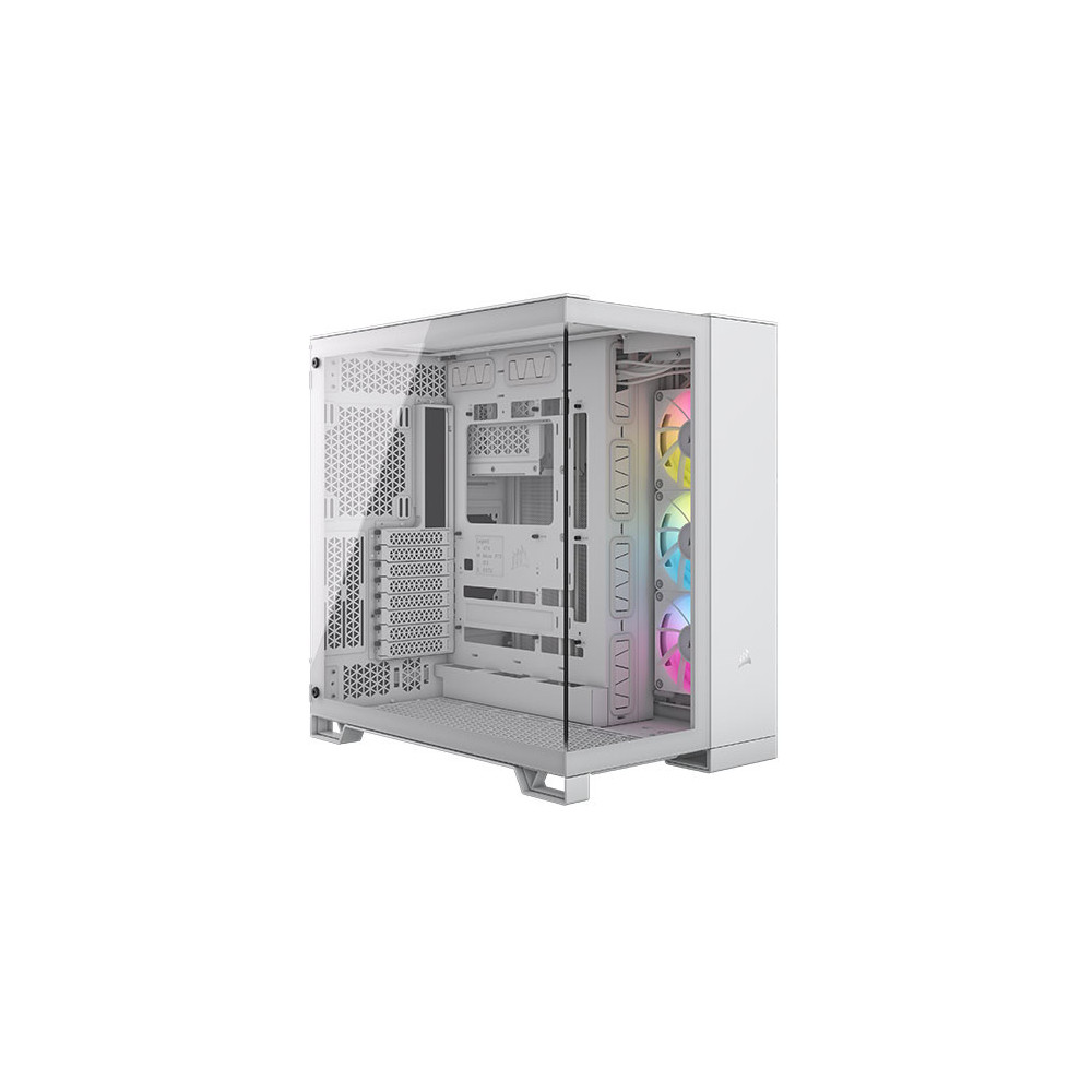 Corsair 6500X RGB iCUE Link Dual Chamber Gaming Case w/ Glass Side & Front, ATX, 3x RGB Fans, Mesh Panels, USB-C, Asus BTF Compa