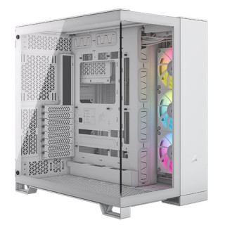 Corsair 6500X RGB iCUE Link Dual Chamber Gaming Case w/ Glass Side & Front, ATX, 3x RGB Fans, Mesh Panels, USB-C, Asus BTF Compa